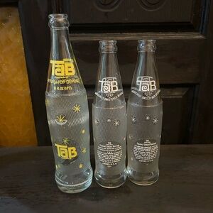 Vintage TaB Glass Bottles Set